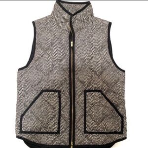 J. Crew Herringbone Puffer Vest Size X-Large